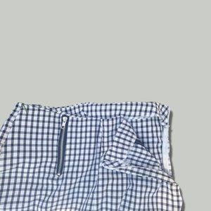 Gingham crop capri pants retro vintage style with zipper details